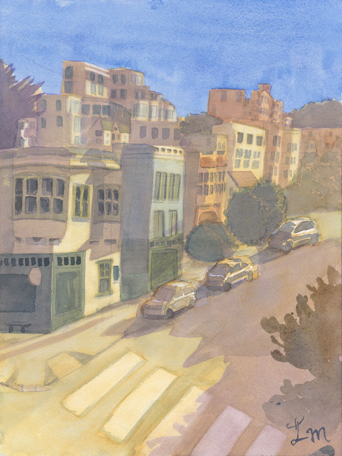 Golden Hour Neighborhood Block